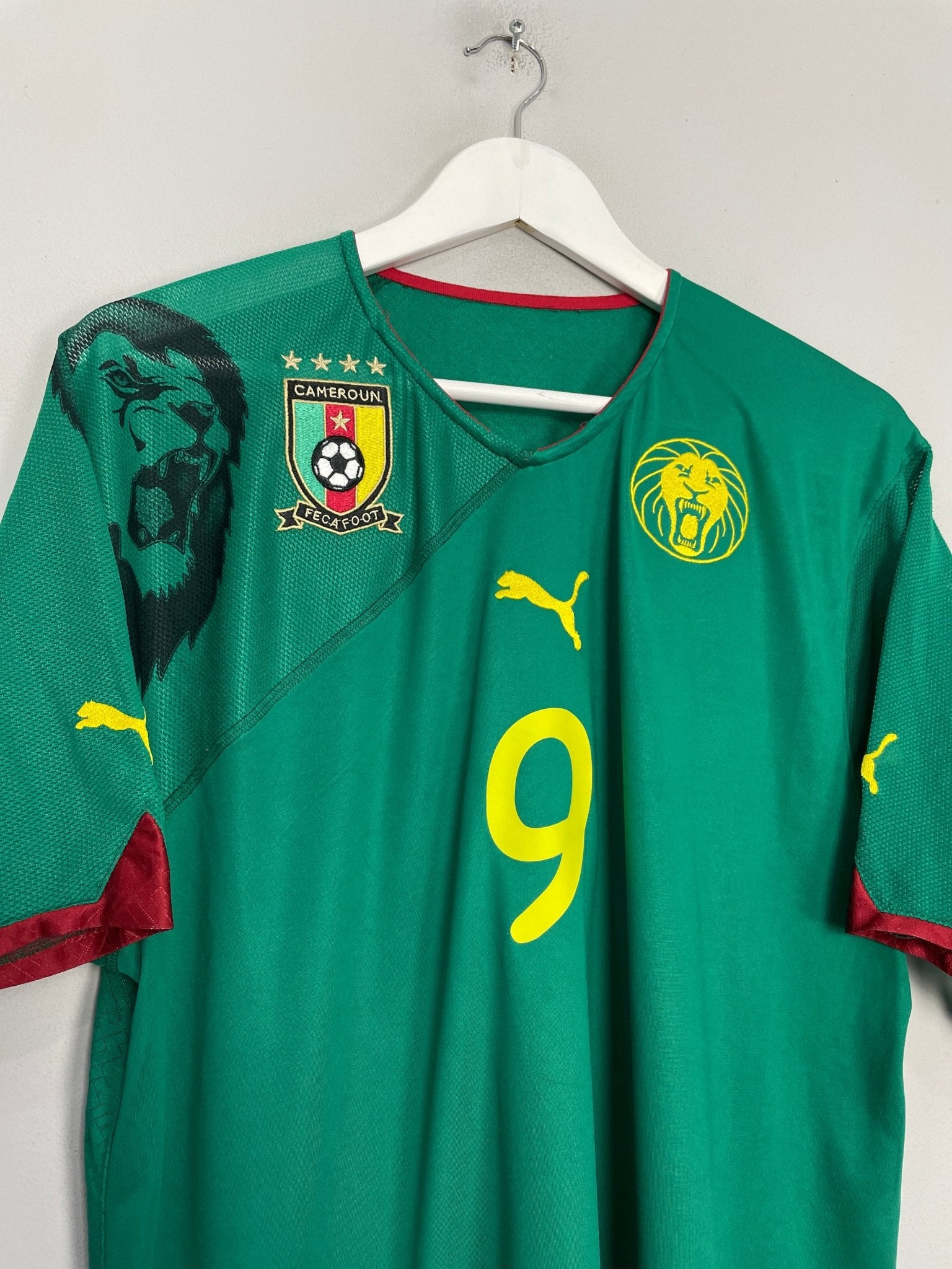 Shop 2010/11 CAMEROON ETO'O #9 HOME SHIRT (L) PUMA, classic football shirts, vintage football shirts & retro soccer jerseys at Cult Kits