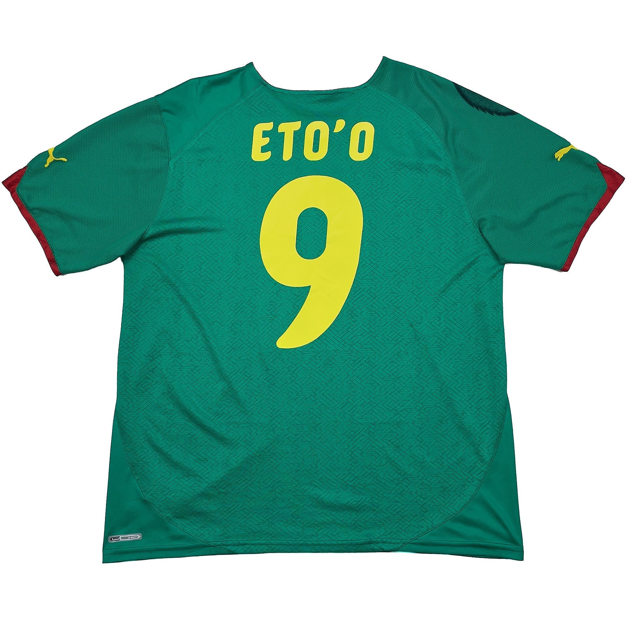 Buy 2010/11 CAMEROON ETO'O 9 HOME SHIRT (L) PUMA ~ Free worldwide shipping available ~ Authentic Vintage Football Shirts from Cult Kits