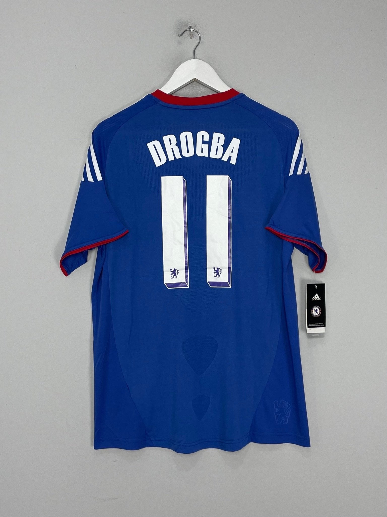 Shop 2010/11 CHELSEA DROGBA #11 *BNWT* HOME SHIRT (M) ADIDAS, classic football shirts, vintage football shirts & retro soccer jerseys at Cult Kits