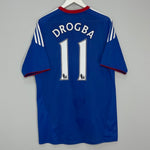 Shop 2010/11 CHELSEA DROGBA #11 HOME SHIRT (L) ADIDAS, classic football shirts, vintage football shirts & retro soccer jerseys at Cult Kits