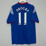 Shop 2010/11 CHELSEA DROGBA #11 HOME SHIRT (L) ADIDAS, classic football shirts, vintage football shirts & retro soccer jerseys at Cult Kits