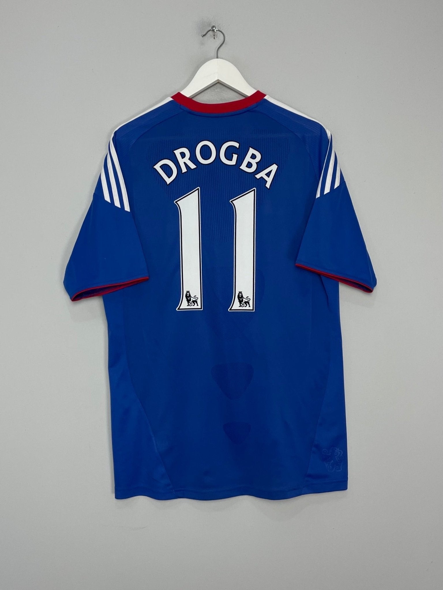 Shop 2010/11 CHELSEA DROGBA #11 HOME SHIRT (L) ADIDAS, classic football shirts, vintage football shirts & retro soccer jerseys at Cult Kits