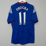 Shop 2010/11 CHELSEA DROGBA #11 HOME SHIRT (L) ADIDAS, classic football shirts, vintage football shirts & retro soccer jerseys at Cult Kits