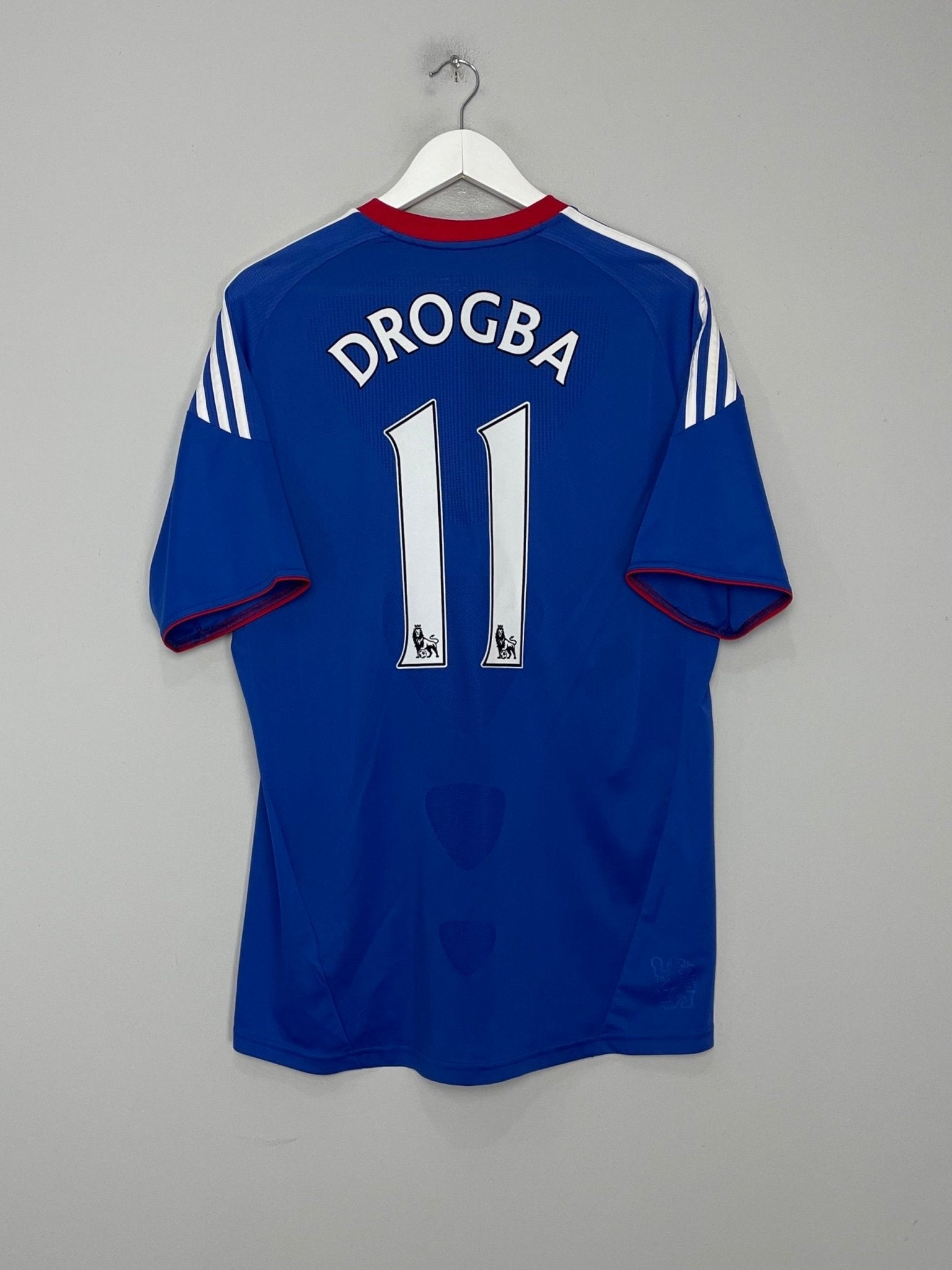 Shop 2010/11 CHELSEA DROGBA #11 HOME SHIRT (L) ADIDAS, classic football shirts, vintage football shirts & retro soccer jerseys at Cult Kits