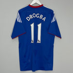 Shop 2010/11 CHELSEA DROGBA #11 HOME SHIRT (L) ADIDAS, classic football shirts, vintage football shirts & retro soccer jerseys at Cult Kits