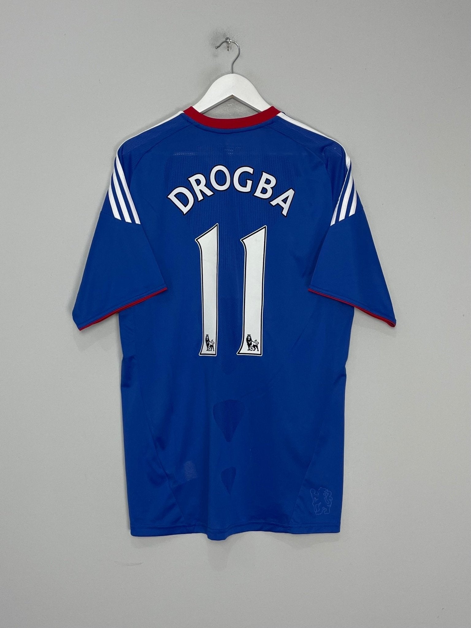 Shop 2010/11 CHELSEA DROGBA #11 HOME SHIRT (L) ADIDAS, classic football shirts, vintage football shirts & retro soccer jerseys at Cult Kits