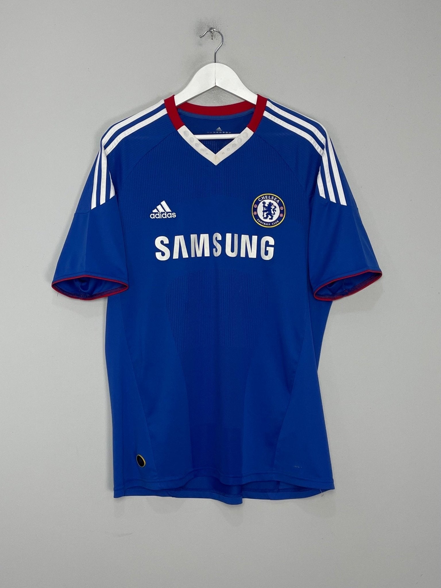 Shop 2010/11 CHELSEA DROGBA #11 HOME SHIRT (L) ADIDAS, classic football shirts, vintage football shirts & retro soccer jerseys at Cult Kits