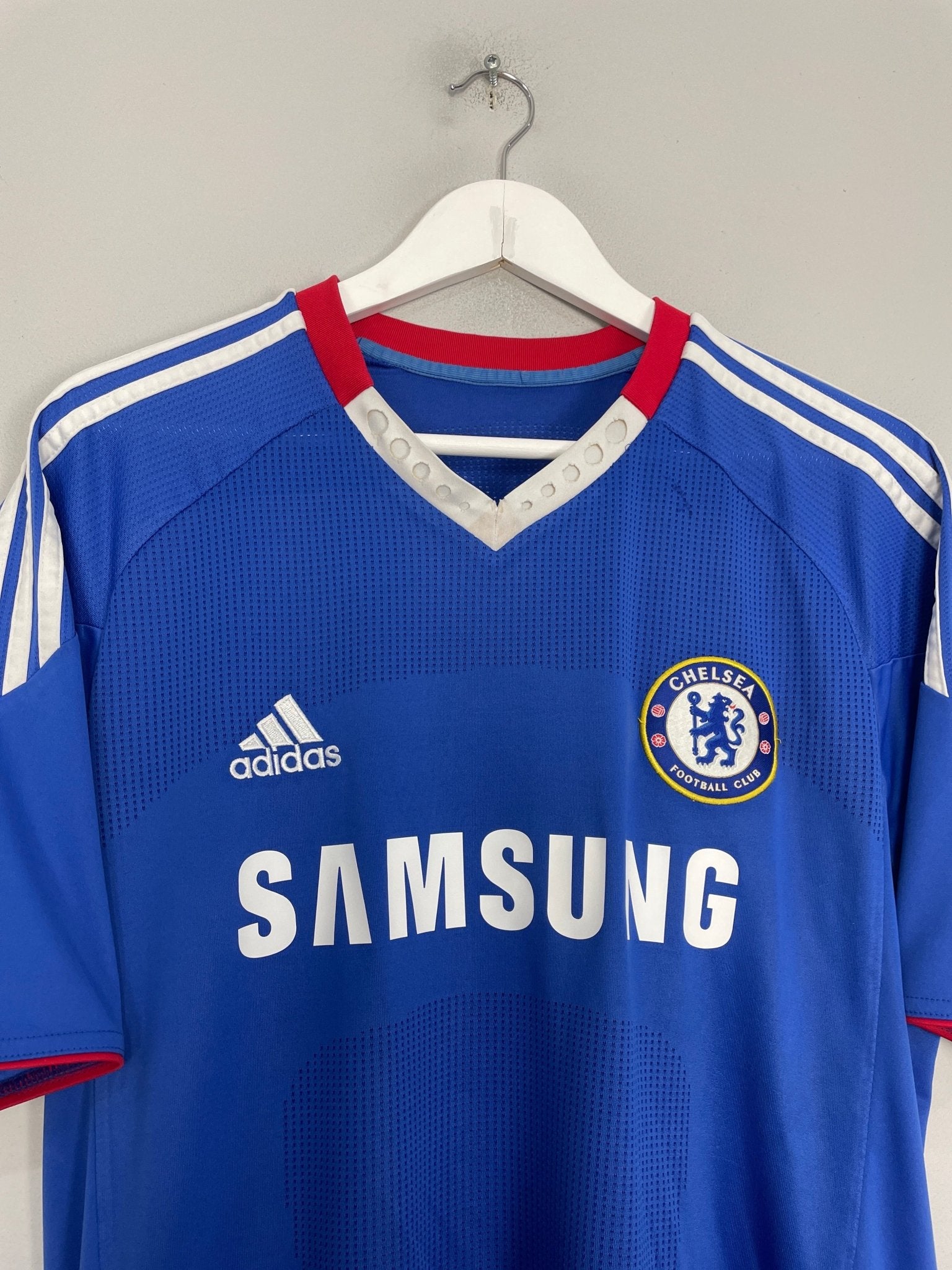Shop 2010/11 CHELSEA DROGBA #11 HOME SHIRT (M) ADIDAS, classic football shirts, vintage football shirts & retro soccer jerseys at Cult Kits