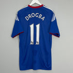 Shop 2010/11 CHELSEA DROGBA #11 HOME SHIRT (M) ADIDAS, classic football shirts, vintage football shirts & retro soccer jerseys at Cult Kits