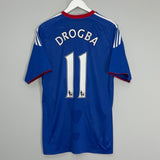 Shop 2010/11 CHELSEA DROGBA #11 HOME SHIRT (M) ADIDAS, classic football shirts, vintage football shirts & retro soccer jerseys at Cult Kits