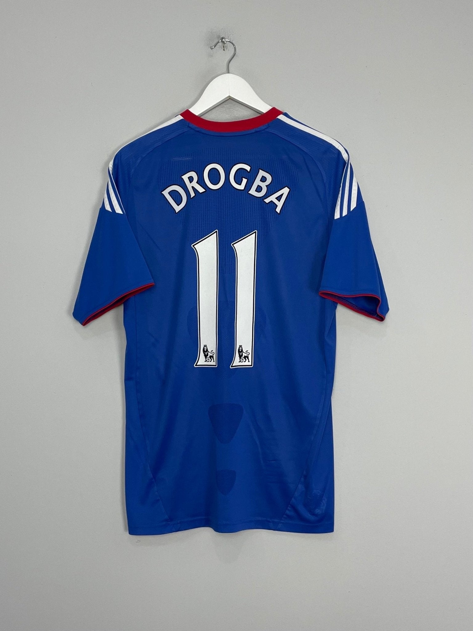 Shop 2010/11 CHELSEA DROGBA #11 HOME SHIRT (M) ADIDAS, classic football shirts, vintage football shirts & retro soccer jerseys at Cult Kits