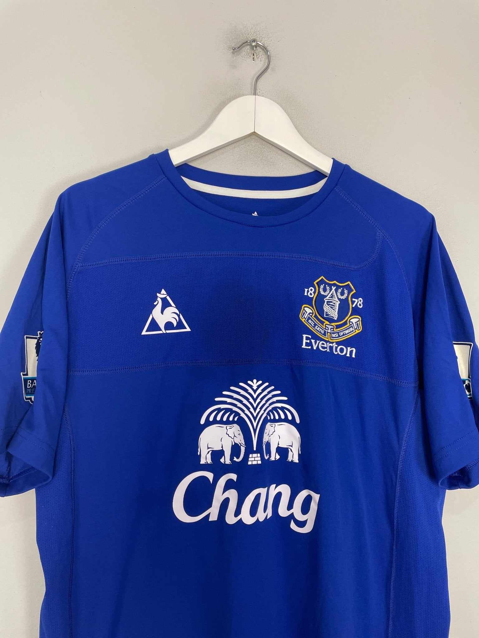 Shop 2010/11 EVERTON YAKUBU #22 *MATCH WORN* HOME SHIRT (L) LE COQ, classic football shirts, vintage football shirts & retro soccer jerseys at Cult Kits