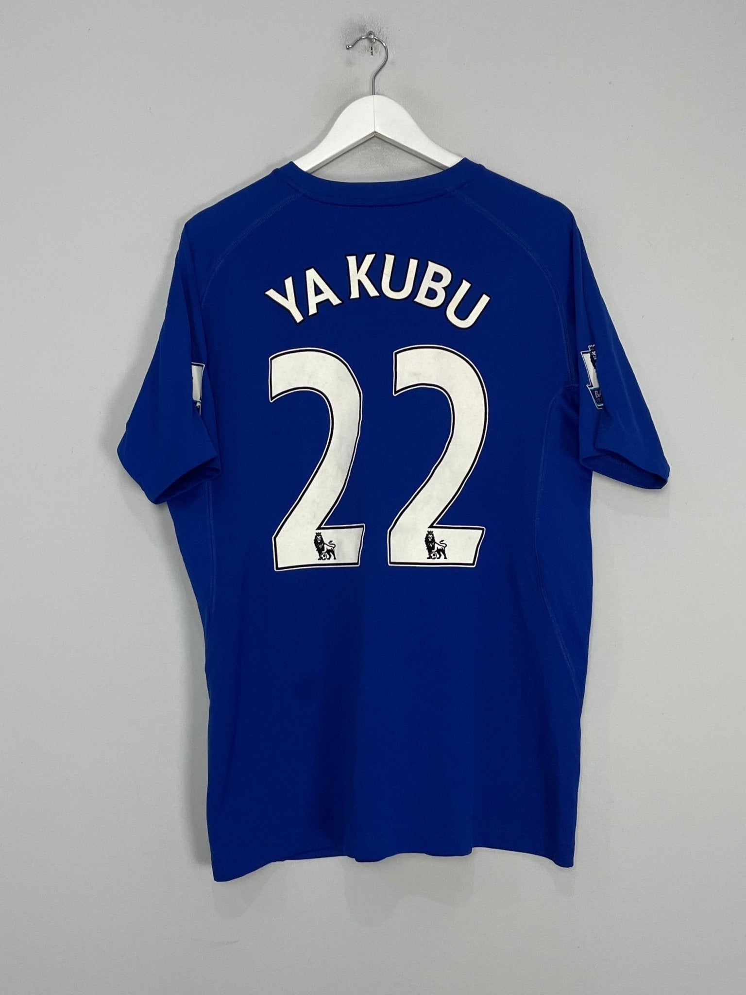Shop 2010/11 EVERTON YAKUBU #22 *MATCH WORN* HOME SHIRT (L) LE COQ, classic football shirts, vintage football shirts & retro soccer jerseys at Cult Kits