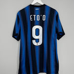 Shop 2010/11 INTER MILAN ETO'O #9 HOME SHIRT (XL) NIKE, classic football shirts, vintage football shirts & retro soccer jerseys at Cult Kits