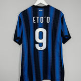 Shop 2010/11 INTER MILAN ETO'O #9 HOME SHIRT (XL) NIKE, classic football shirts, vintage football shirts & retro soccer jerseys at Cult Kits