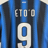 Shop 2010/11 INTER MILAN ETO'O #9 HOME SHIRT (XL) NIKE, classic football shirts, vintage football shirts & retro soccer jerseys at Cult Kits