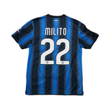 Buy 2010/11 Inter Milan Milito 22 Home Shirt (M) Nike ~ Free worldwide shipping ~ Authentic Vintage Football Shirts from Cult Kits