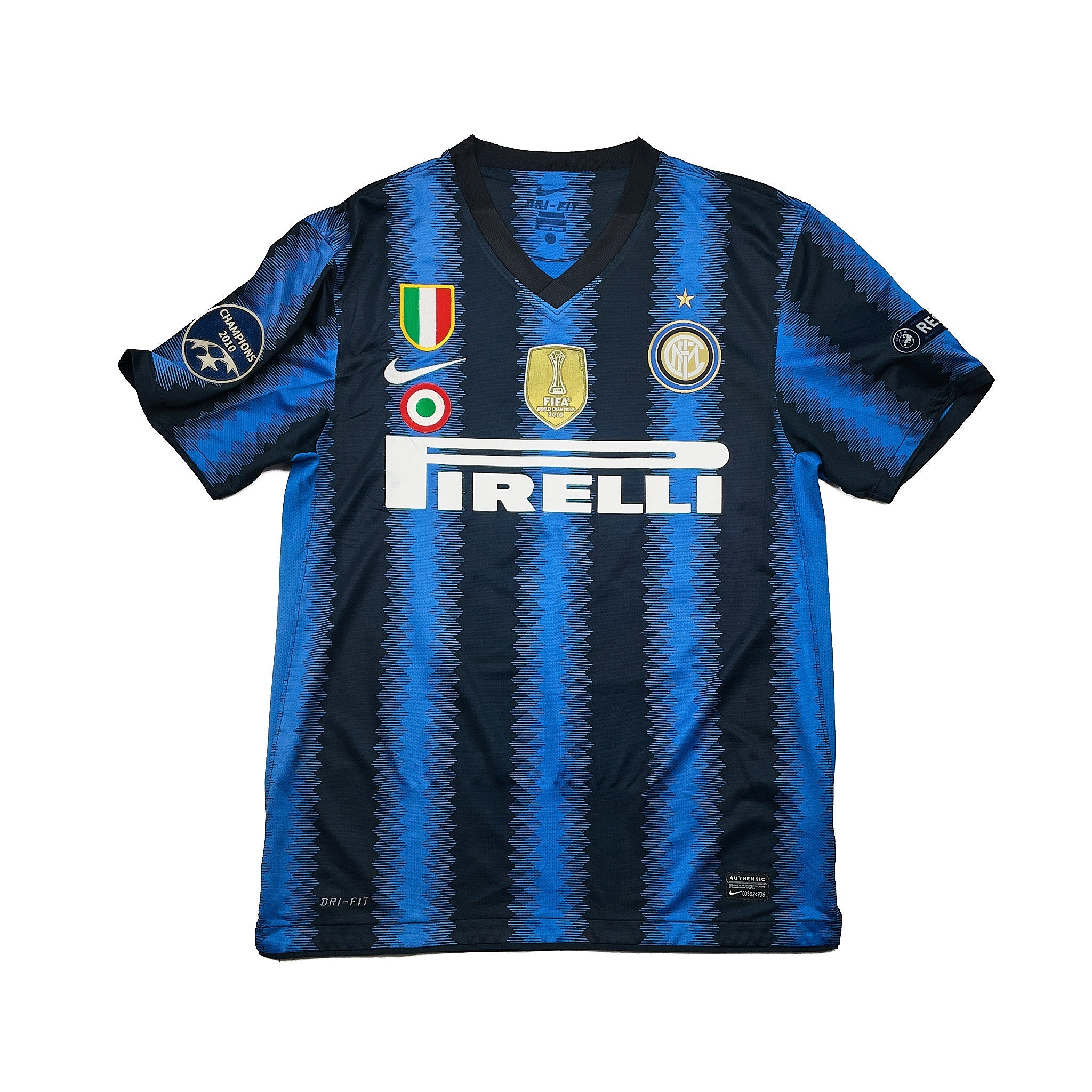 Buy 2010/11 Inter Milan Milito 22 Home Shirt (M) Nike ~ Free worldwide shipping ~ Authentic Vintage Football Shirts from Cult Kits