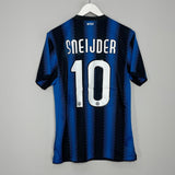 Shop 2010/11 INTER MILAN SNEIJDER #10 HOME SHIRT (M) NIKE, classic football shirts, vintage football shirts & retro soccer jerseys at Cult Kits