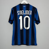 Shop 2010/11 INTER MILAN SNEIJDER #10 HOME SHIRT (M) NIKE, classic football shirts, vintage football shirts & retro soccer jerseys at Cult Kits