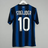 Shop 2010/11 INTER MILAN SNEIJDER #10 HOME SHIRT (S) NIKE, classic football shirts, vintage football shirts & retro soccer jerseys at Cult Kits