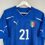 Shop 2010/11 ITALY PIRLO #21 HOME SHIRT (L) PUMA, classic football shirts, vintage football shirts & retro soccer jerseys at Cult Kits