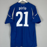 Shop 2010/11 ITALY PIRLO #21 HOME SHIRT (L) PUMA, classic football shirts, vintage football shirts & retro soccer jerseys at Cult Kits