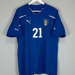 Shop 2010/11 ITALY PIRLO #21 HOME SHIRT (L) PUMA, classic football shirts, vintage football shirts & retro soccer jerseys at Cult Kits