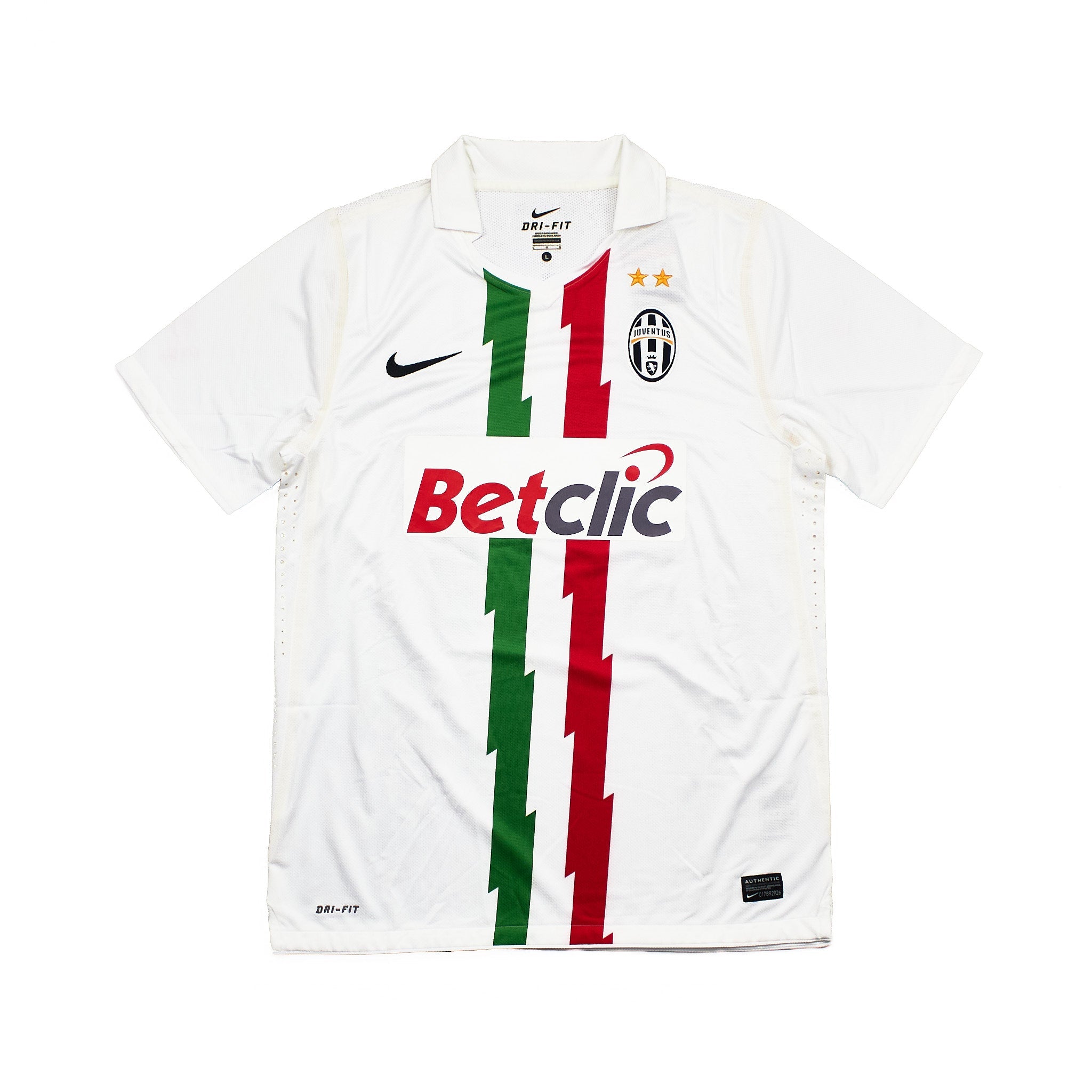 Buy 2010/11 Juventus Pirlo 21 *Player Issue* BNWT Away Shirt (L) Nike ~ Free worldwide shipping ~ Authentic Vintage Football Shirts from Cult Kits