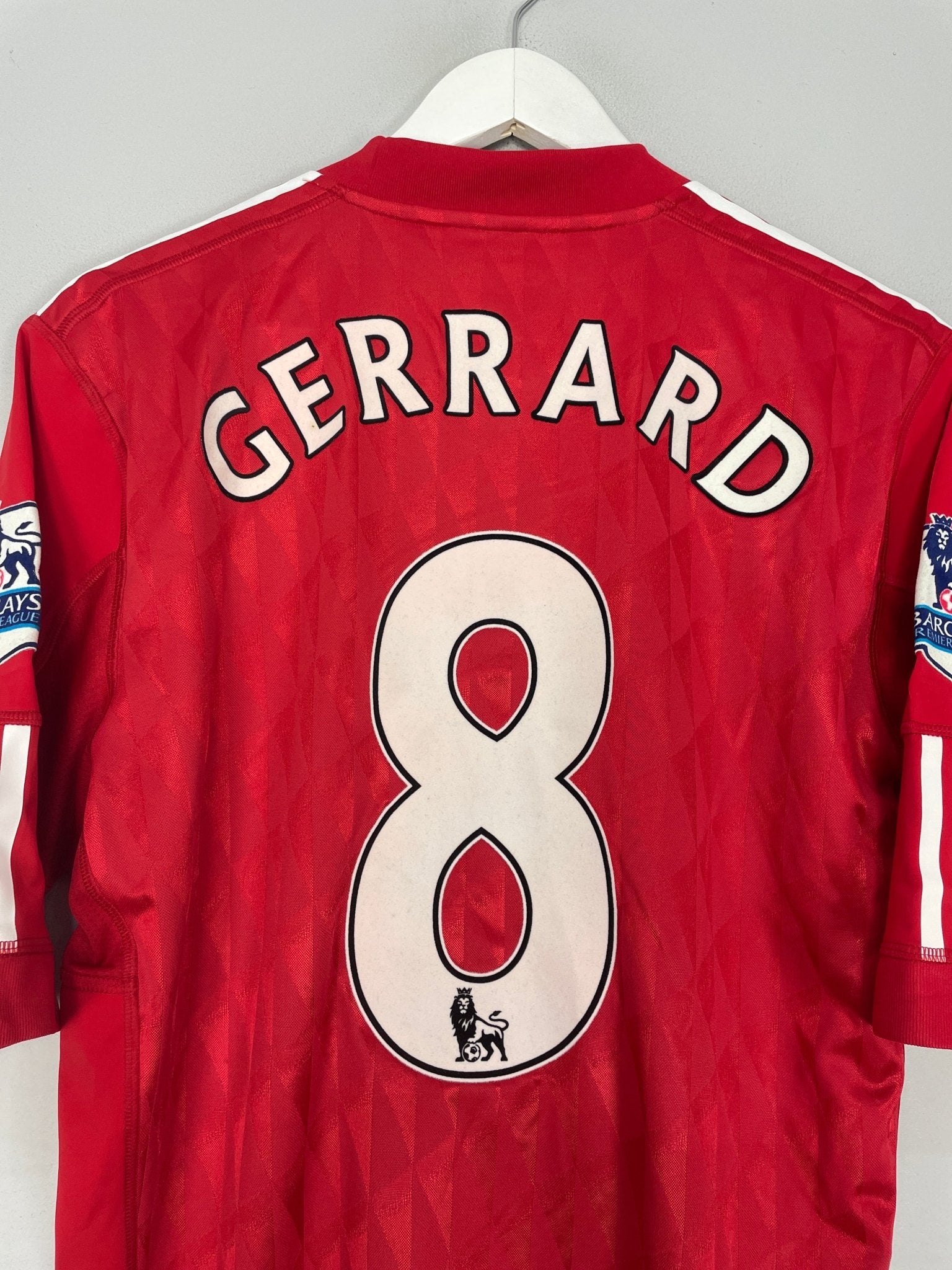 Shop 2010/11 LIVERPOOL GERRARD #8 *MATCH ISSUE* HOME SHIRT (XL) ADIDAS, classic football shirts, vintage football shirts & retro soccer jerseys at Cult Kits