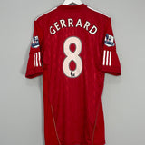 Shop 2010/11 LIVERPOOL GERRARD #8 *MATCH ISSUE* HOME SHIRT (XL) ADIDAS, classic football shirts, vintage football shirts & retro soccer jerseys at Cult Kits