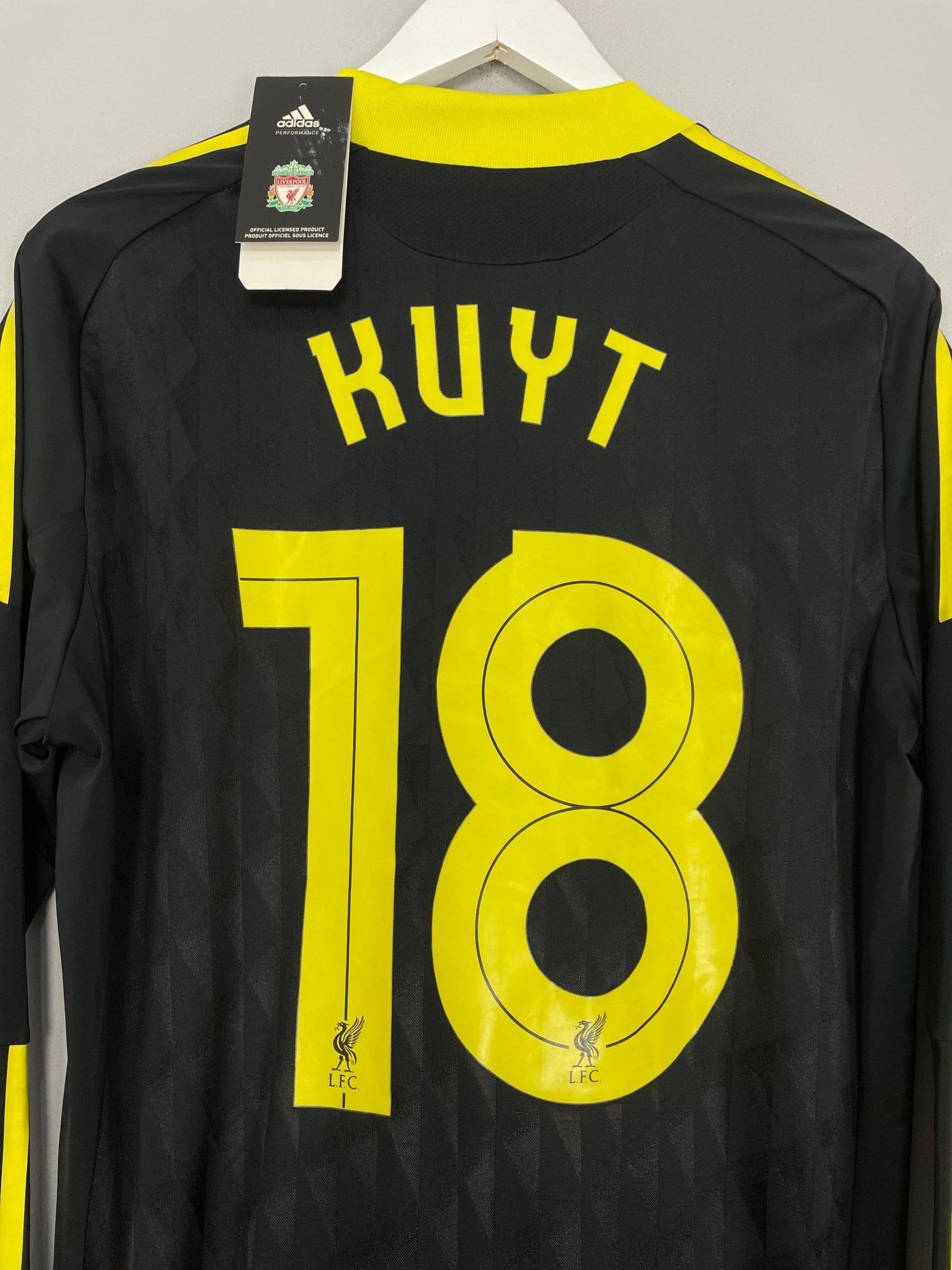 Shop 2010/11 LIVERPOOL KUYT #18 *PLAYER ISSUE* BNWT L/S THIRD SHIRT (XL) ADIDAS, classic football shirts, vintage football shirts & retro soccer jerseys at Cult Kits