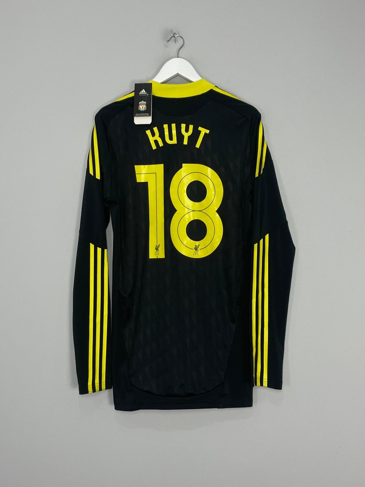 Shop 2010/11 LIVERPOOL KUYT #18 *PLAYER ISSUE* BNWT L/S THIRD SHIRT (XL) ADIDAS, classic football shirts, vintage football shirts & retro soccer jerseys at Cult Kits