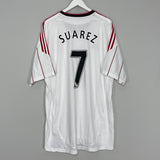 Shop 2010/11 LIVERPOOL SUAREZ #7 AWAY SHIRT (XXL) ADIDAS, classic football shirts, vintage football shirts & retro soccer jerseys at Cult Kits