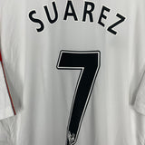 Shop 2010/11 LIVERPOOL SUAREZ #7 AWAY SHIRT (XXL) ADIDAS, classic football shirts, vintage football shirts & retro soccer jerseys at Cult Kits