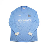 Buy 2010/11 Manchester City Silva 21 Home Shirt L/S (XXL) Umbro ~ Free worldwide shipping ~ Authentic Vintage Football Shirts from Cult Kits