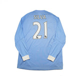Buy 2010/11 Manchester City Silva 21 Home Shirt L/S (XXL) Umbro ~ Free worldwide shipping ~ Authentic Vintage Football Shirts from Cult Kits