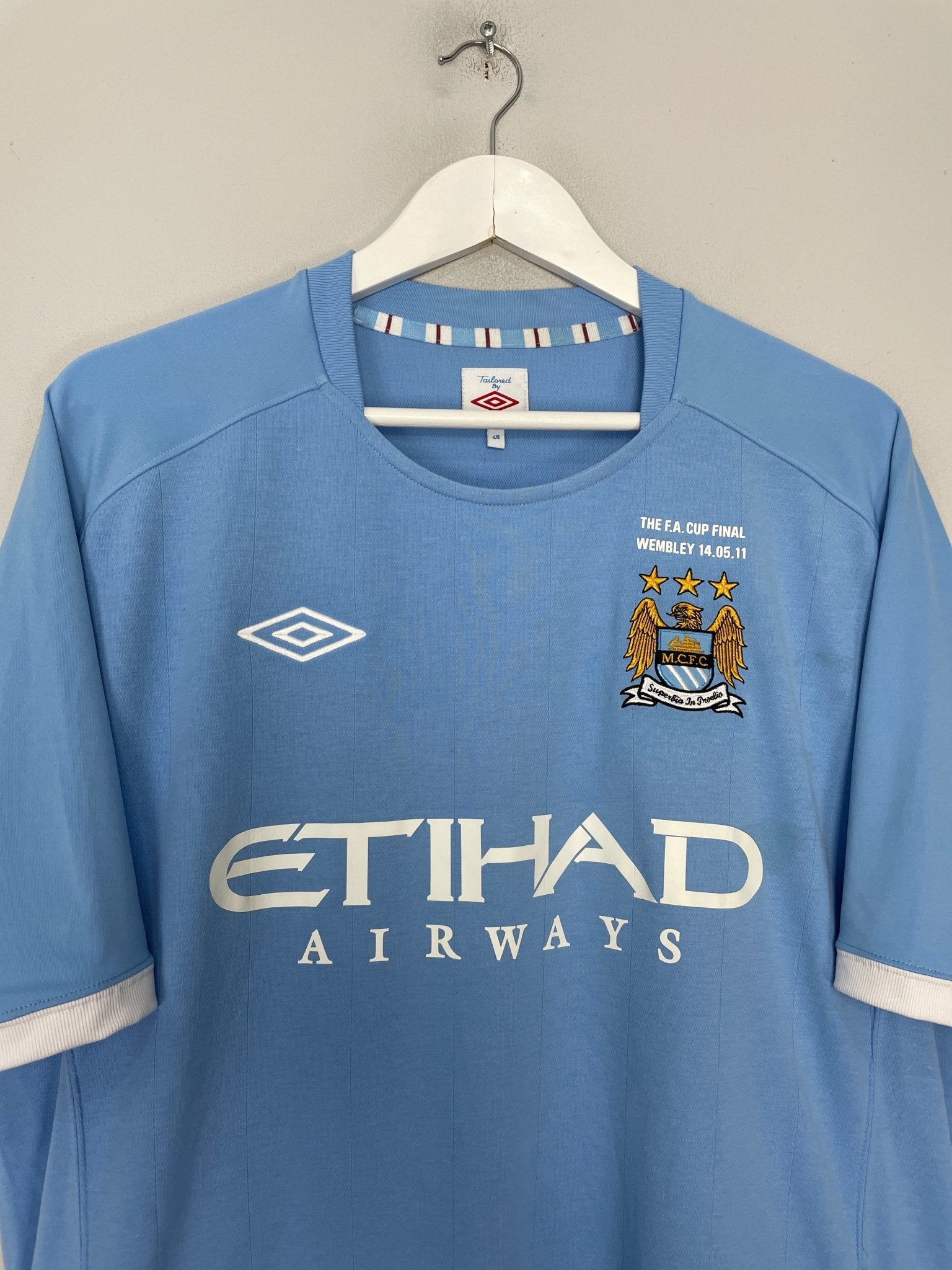 Shop 2010/11 MANCHESTER CITY TOURE YAYA #42 *FA CUP FINAL* HOME SHIRT (XXL) UMBRO, classic football shirts, vintage football shirts & retro soccer jerseys at Cult Kits
