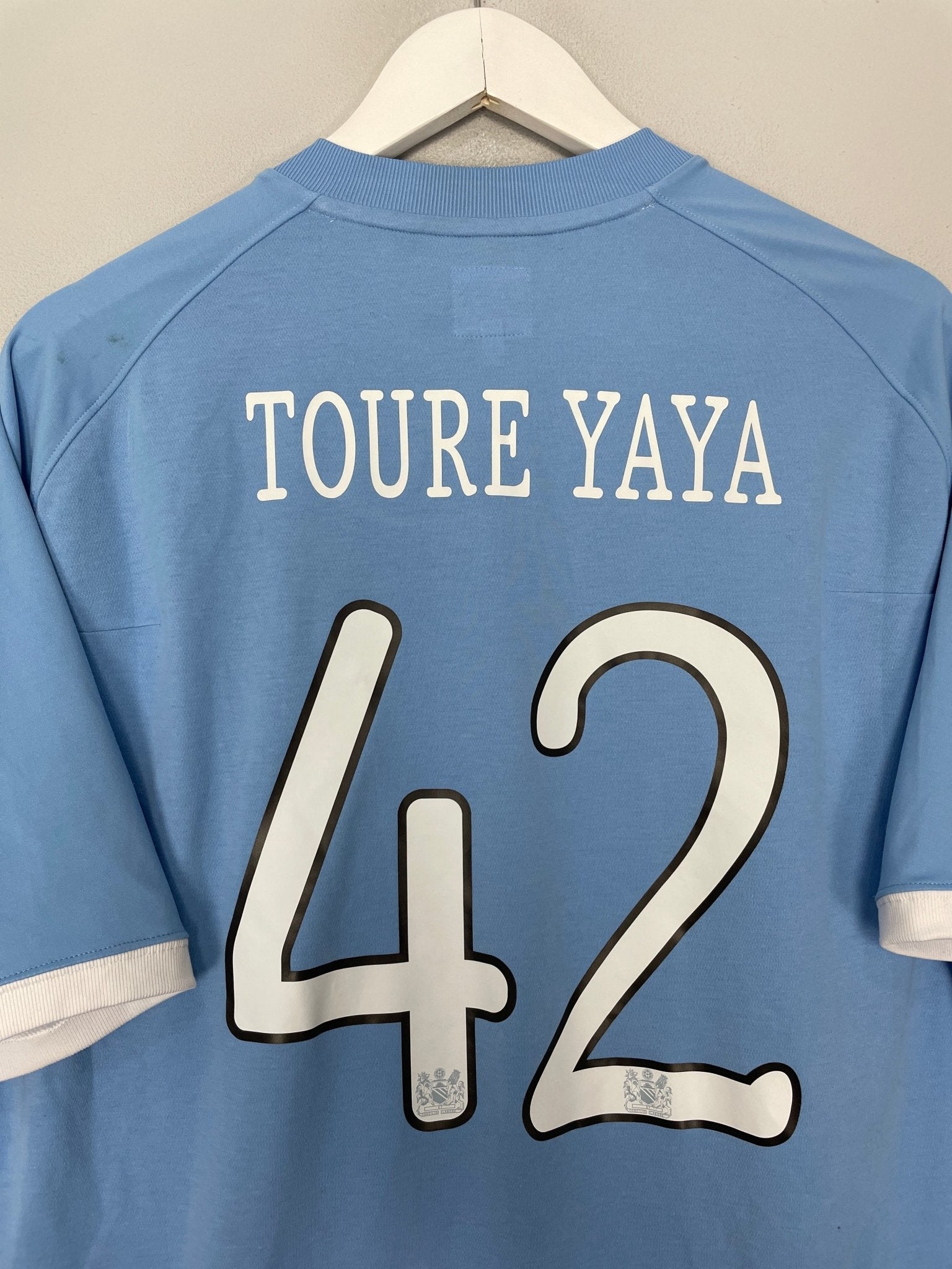 Shop 2010/11 MANCHESTER CITY TOURE YAYA #42 *FA CUP FINAL* HOME SHIRT (XXL) UMBRO, classic football shirts, vintage football shirts & retro soccer jerseys at Cult Kits