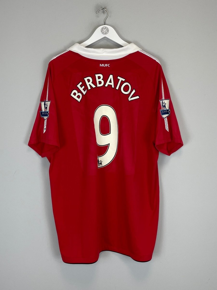 2010/11 MANCHESTER UNITED BERBATOV 9 HOME SHIRT (XXL) NIKE - Cult Kits - XXL - Buy Vintage Football Shirts, Authentic Retro Football Shirts For Sale, Classic Football Shirts & Soccer Jersey