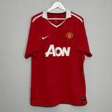 Shop 2010/11 MANCHESTER UNITED CARRICK #16 HOME SHIRT (XL) NIKE, classic football shirts, vintage football shirts & retro soccer jerseys at Cult Kits