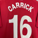 Shop 2010/11 MANCHESTER UNITED CARRICK #16 HOME SHIRT (XL) NIKE, classic football shirts, vintage football shirts & retro soccer jerseys at Cult Kits
