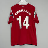 Shop 2010/11 MANCHESTER UNITED CHICHARITO #14 C/L HOME SHIRT (L) NIKE, classic football shirts, vintage football shirts & retro soccer jerseys at Cult Kits