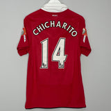 Shop 2010/11 MANCHESTER UNITED CHICHARITO #14 HOME SHIRT (S) NIKE, classic football shirts, vintage football shirts & retro soccer jerseys at Cult Kits