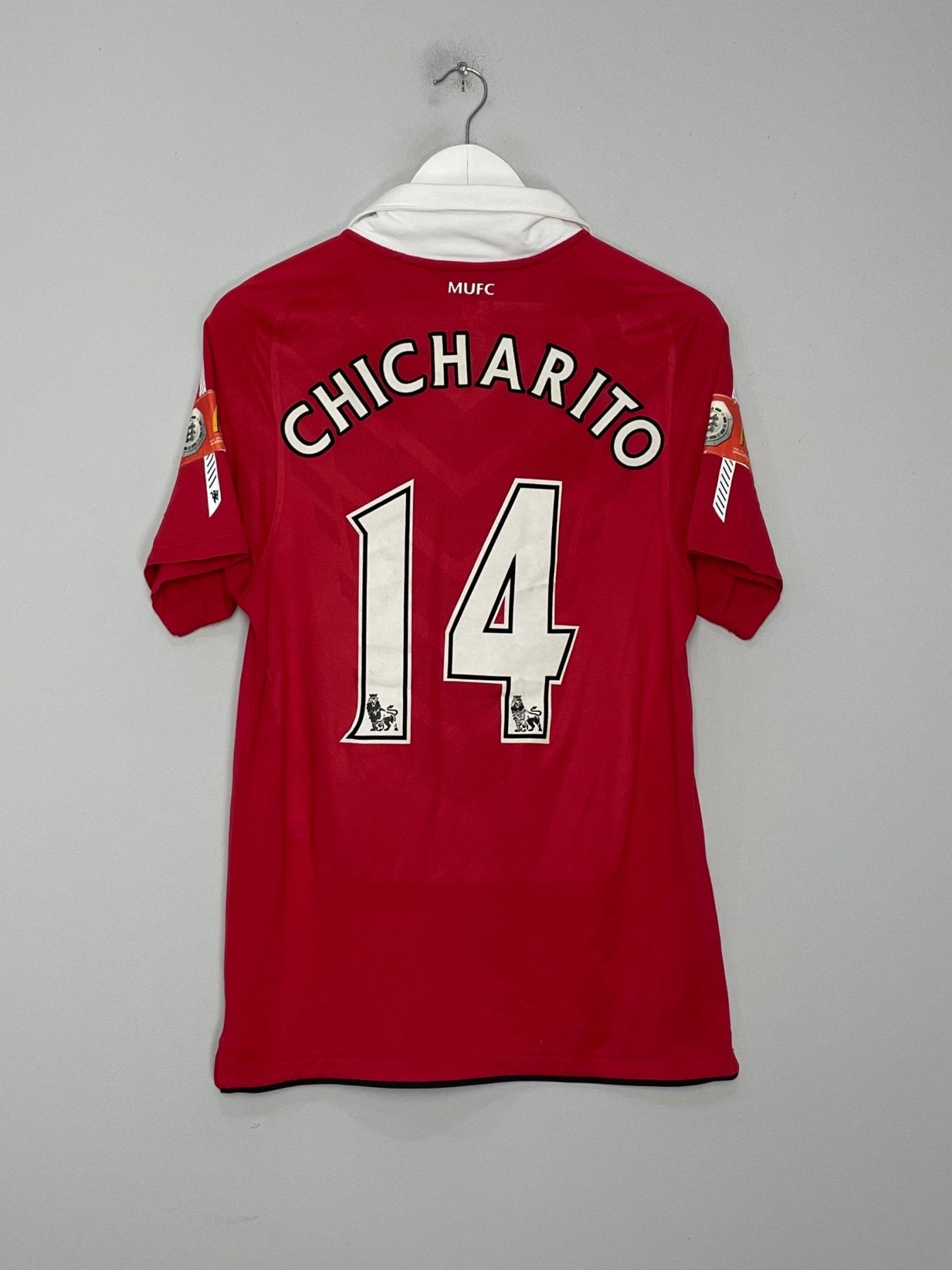 Shop 2010/11 MANCHESTER UNITED CHICHARITO #14 HOME SHIRT (S) NIKE, classic football shirts, vintage football shirts & retro soccer jerseys at Cult Kits