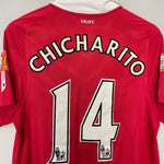 Shop 2010/11 MANCHESTER UNITED CHICHARITO #14 HOME SHIRT (S) NIKE, classic football shirts, vintage football shirts & retro soccer jerseys at Cult Kits