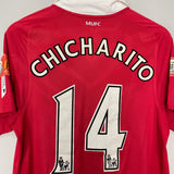Shop 2010/11 MANCHESTER UNITED CHICHARITO #14 HOME SHIRT (S) NIKE, classic football shirts, vintage football shirts & retro soccer jerseys at Cult Kits