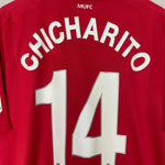 Shop 2010/11 MANCHESTER UNITED CHICHARITO #14 HOME SHIRT (XL) NIKE, classic football shirts, vintage football shirts & retro soccer jerseys at Cult Kits