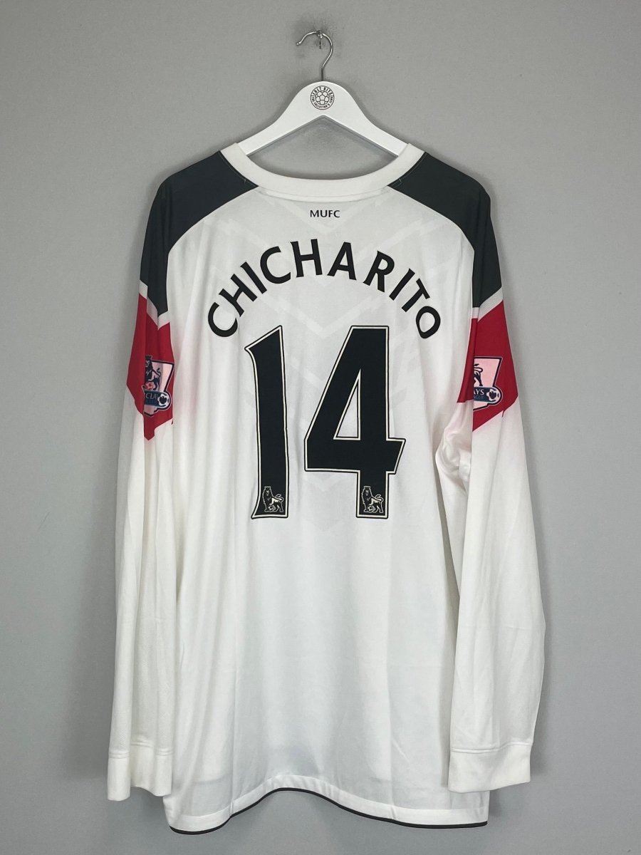 2010/11 MANCHESTER UNITED CHICHARITO 14 L/S AWAY SHIRT (XXL) NIKE - Cult Kits - XXL - Buy Vintage Football Shirts, Authentic Retro Football Shirts For Sale, Classic Football Shirts & Soccer Jersey