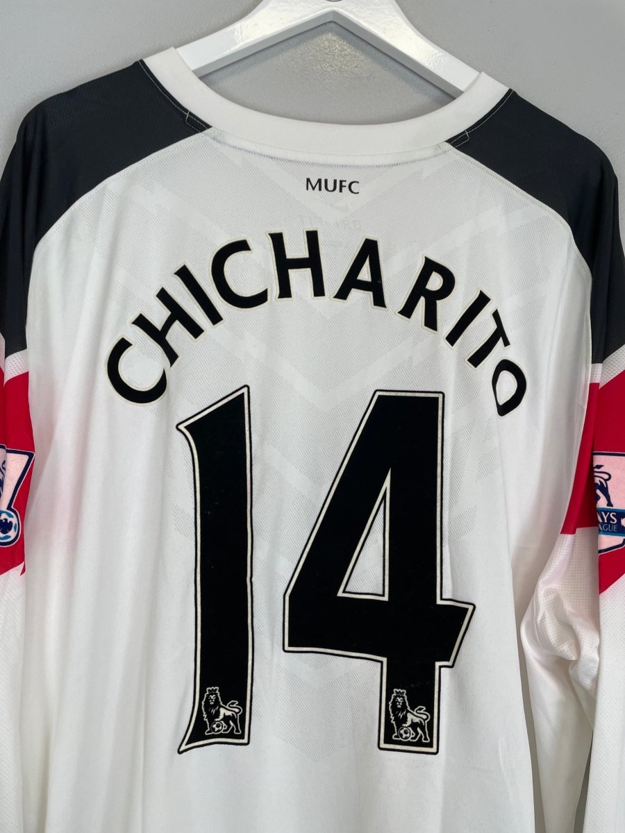 2010/11 MANCHESTER UNITED CHICHARITO 14 L/S AWAY SHIRT (XXL) NIKE - Cult Kits - XXL - Buy Vintage Football Shirts, Authentic Retro Football Shirts For Sale, Classic Football Shirts & Soccer Jersey